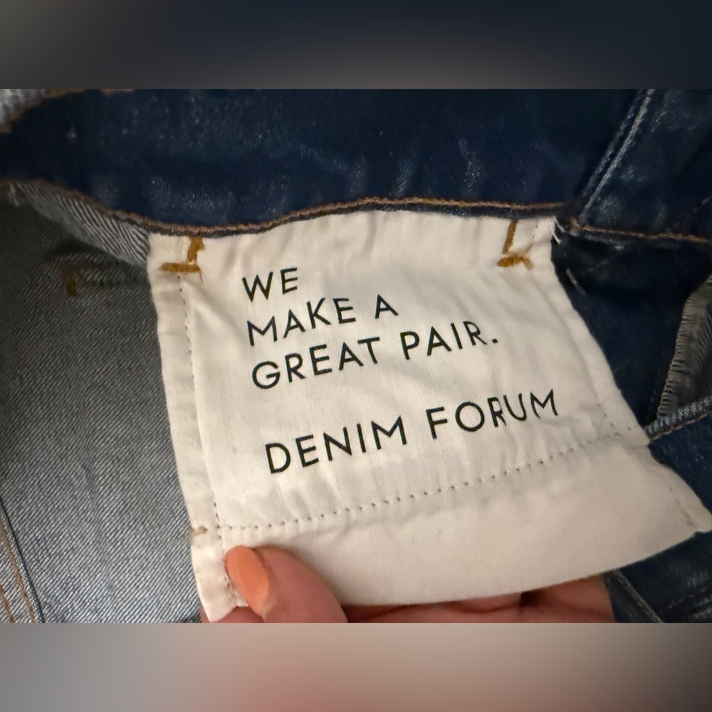 Denim Forum The Francoise High Rise Straight Jean Size 31 Aritzia - Picture 9 of 9